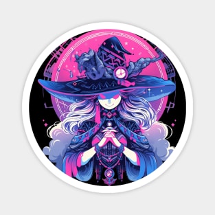 Pastel Goth Crazy Witch Magnet